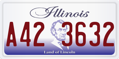 IL license plate A423632