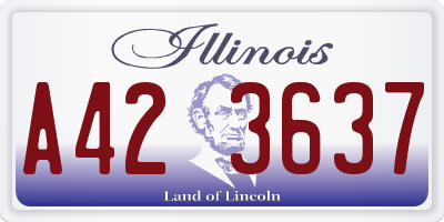 IL license plate A423637