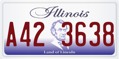 IL license plate A423638