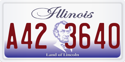IL license plate A423640