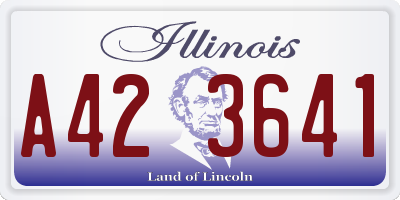 IL license plate A423641