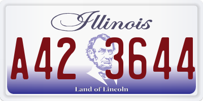 IL license plate A423644