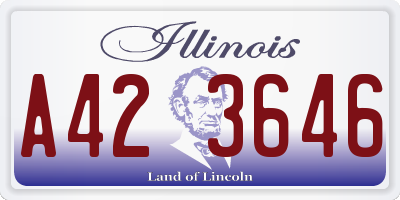IL license plate A423646