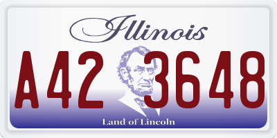 IL license plate A423648