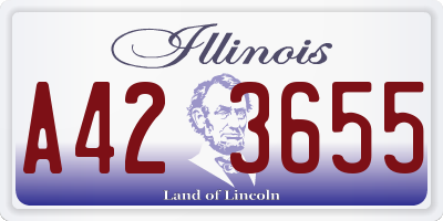 IL license plate A423655