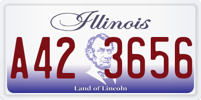 IL license plate A423656