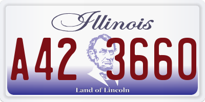IL license plate A423660