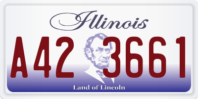 IL license plate A423661