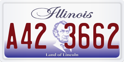 IL license plate A423662