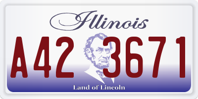 IL license plate A423671