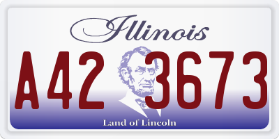 IL license plate A423673