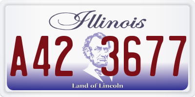 IL license plate A423677