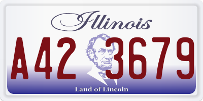 IL license plate A423679