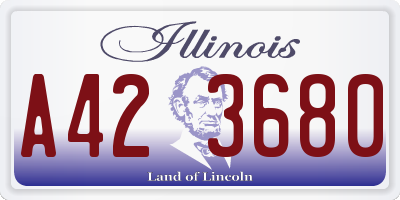 IL license plate A423680