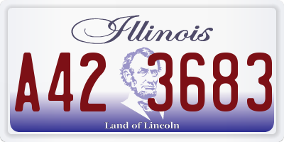 IL license plate A423683
