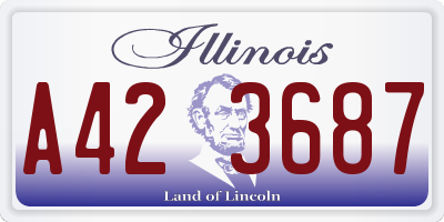 IL license plate A423687