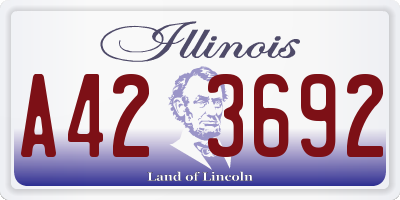 IL license plate A423692
