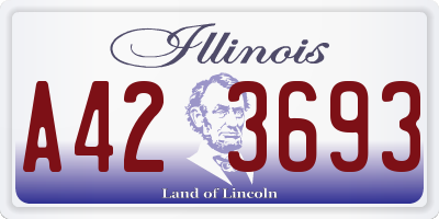 IL license plate A423693