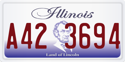 IL license plate A423694