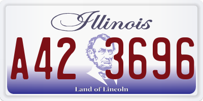 IL license plate A423696
