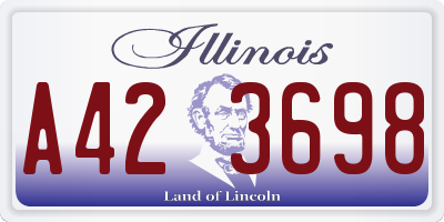 IL license plate A423698
