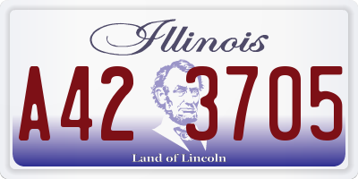 IL license plate A423705