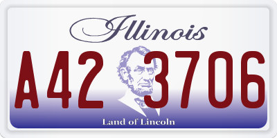 IL license plate A423706