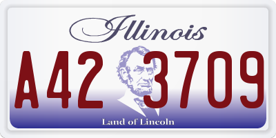 IL license plate A423709