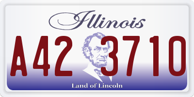 IL license plate A423710