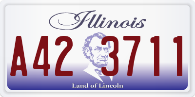 IL license plate A423711