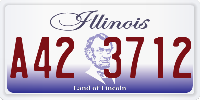 IL license plate A423712