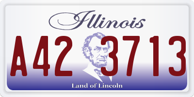 IL license plate A423713