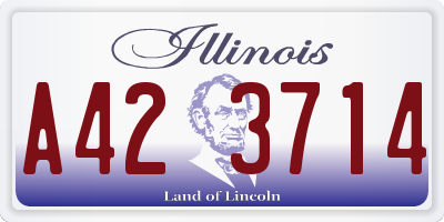 IL license plate A423714