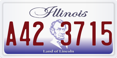 IL license plate A423715
