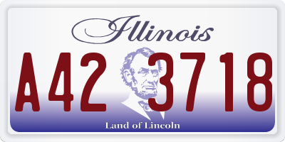 IL license plate A423718