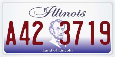 IL license plate A423719