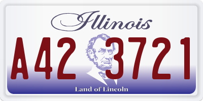 IL license plate A423721
