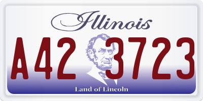 IL license plate A423723