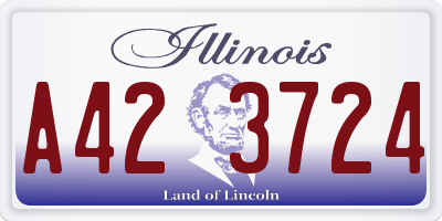 IL license plate A423724