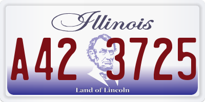 IL license plate A423725