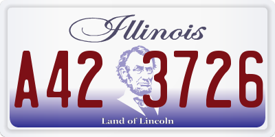 IL license plate A423726