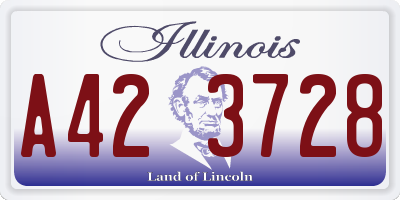 IL license plate A423728