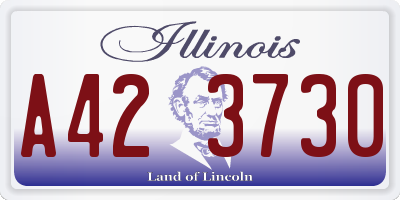 IL license plate A423730