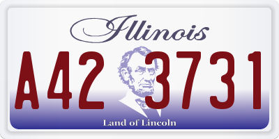 IL license plate A423731