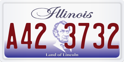 IL license plate A423732