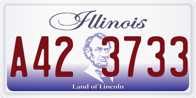 IL license plate A423733