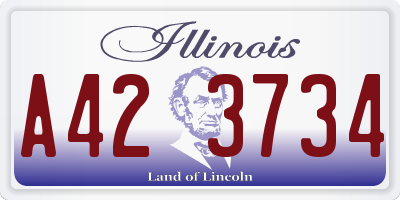 IL license plate A423734