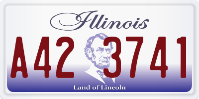 IL license plate A423741