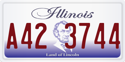 IL license plate A423744