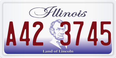 IL license plate A423745